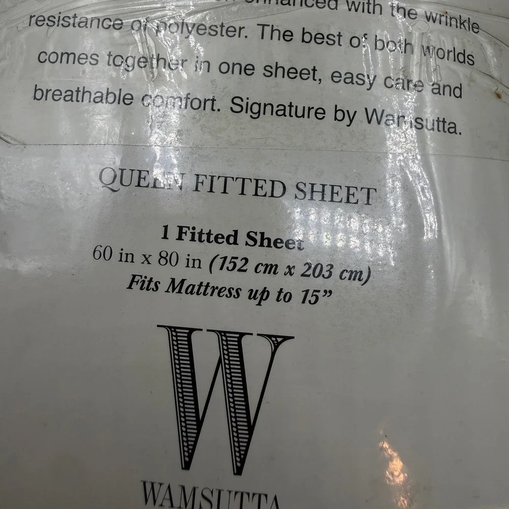 Vintage Wamsutta Sheet Set Queen Rainbow Stripe Pima Cotton Blend NOS Verve